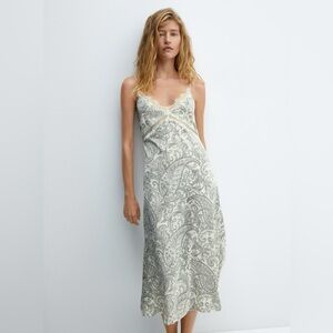 NWT: Mango Paisley Slip Dress